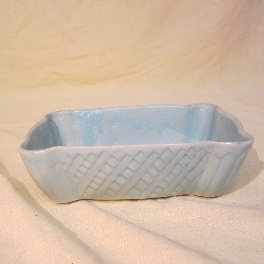 VTG COOKSON #625 CERAMIC BASKET WEAVE PLANTER